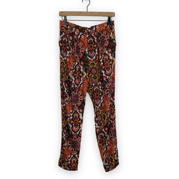 H&M | NWT Bright Colorful Printed Pull On Straight Leg Palazzo Pants - Picture 1 of 6